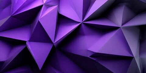 Fototapeta premium Stunning Geometric Low Poly Background Featuring Brilliant Purple Triangular Facets and Shapes