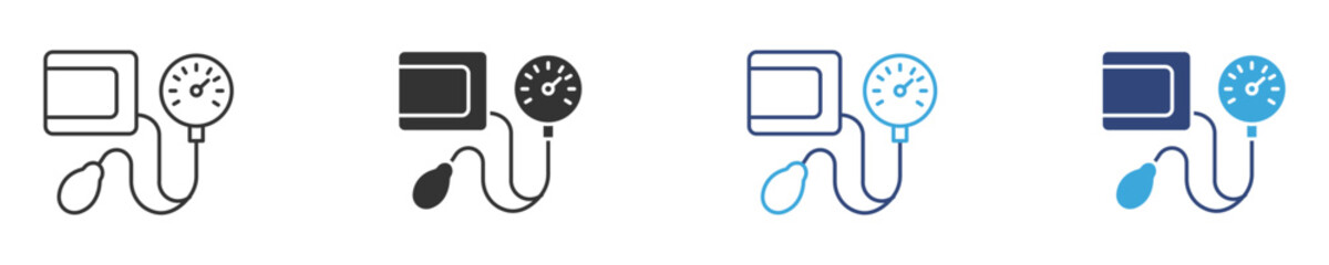Sphygmomanometer icon set , blood pressure icon, vector illustration .