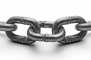 Obraz premium Strong Interlocking Metal Chain Link Connection Strength Security Business on transparent background