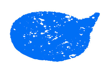 Vibrant crayon dialog bubble with bright sketchy lines and cute naive shape. Text box chalkboard, space for communication.