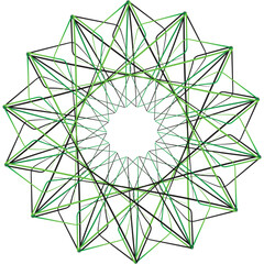 illustration of dark blue and white color mandala design 