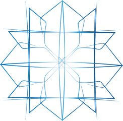 illustration of dark blue and white color mandala design 