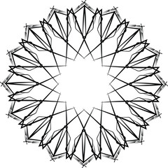 illustration of a beautiful mandala flower design 