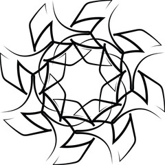 illustration of a beautiful mandala flower design 