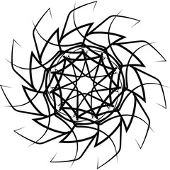 illustration of a beautiful mandala flower design 