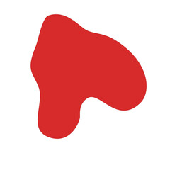 Red Abstract Organic Blob Shapes Vector