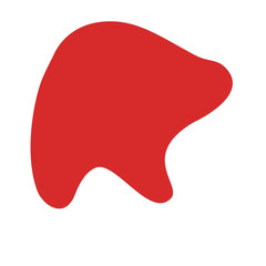 Red Abstract Organic Blob Shapes Vector
