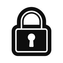 lock icon black color icon