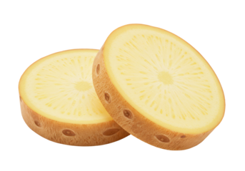 Isolated Breadfruit slices ready for cooking, healthy food, exotic vegetable, tropical fruit