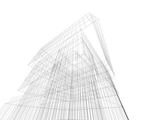 Abstract architectural background vector illustration