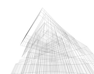 Abstract architectural background vector illustration