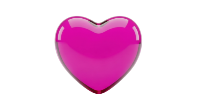 Isolated magenta heart, Valentine's Day theme, love symbol, romantic mood, care concept