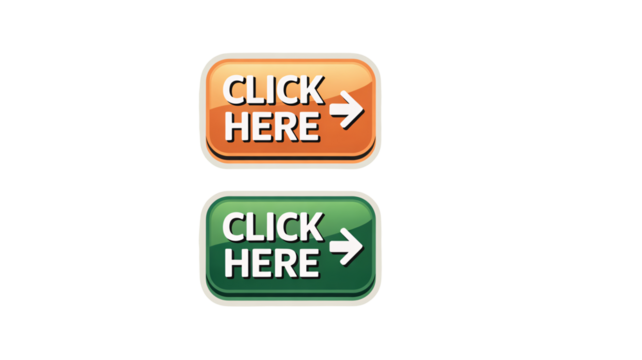 Click here button vector graphic download website interface isolated on transparent background
