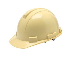 Fototapeta premium Yellow protective hard hat with adjustable strap
