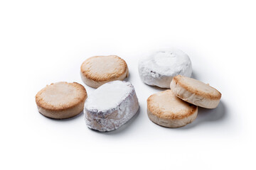 Traditional Spanish Christmas sweets assortment isolated on white background