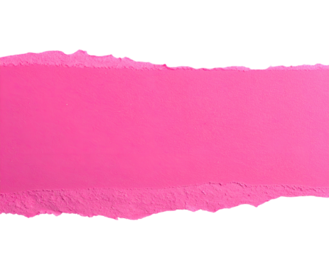 Tearing a vibrant pink textured surface against black