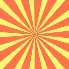 Yellow and orange concentrated lines background illustration
