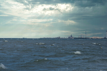 Factories of Keiyo Industrial Area Facing Tokyo Bay