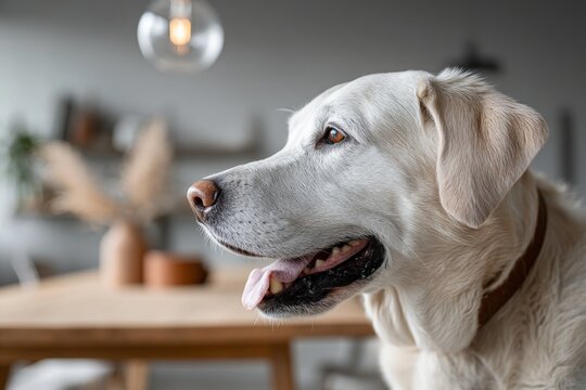 labrador retriever in modern minimalist interior - Powered by Adobe