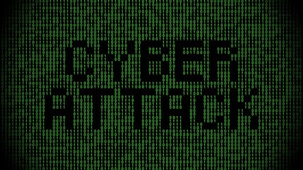Message cyber attack on digital binary code background - Powered by Adobe