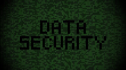 Message data security on digital binary code background - Powered by Adobe