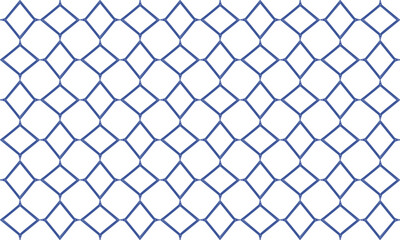 Fototapeta premium Blue and white plaid fabric texture, random diamond repeat pattern, replete image, design for fabric printing, rhombus grid net