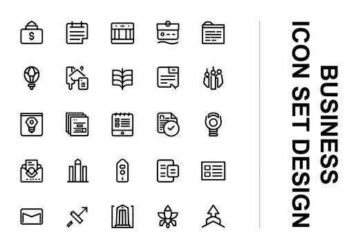 Business Icon Set Layout