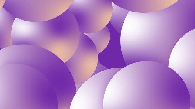purple and orange spheres, resembling balloons or bubbles motion background