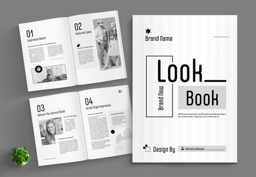 Look Book Magazine Template Design