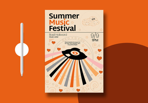 Summer Music Festival Poster Template
