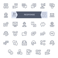 Response Vector Icon Arsenal with 35 256x256 Regular Line Grid Fitted designs