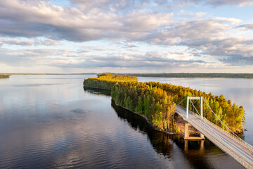 sunset over the lake