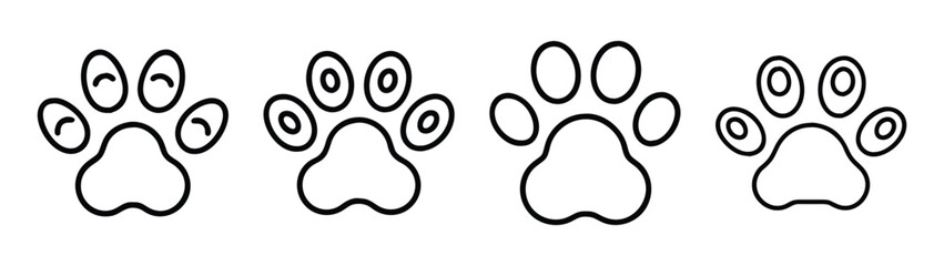 Paw print vector design template for pet lovers and animal rescue organizations graphic design
