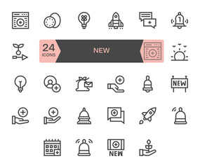 New Digital Vector Pack containing 24 PIXEL Perfect Bold Line 128x128 Icons