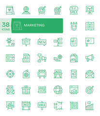 Marketing Vector Icon Arsenal with 42 256x256 Regular Line Pixel Optimized designs