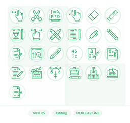25 Editing PIXEL Perfect Vector Icons in Retina Ready Regular Line Aesthetic