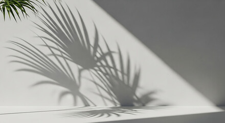 Modern Product Display with Botanical Light Effect