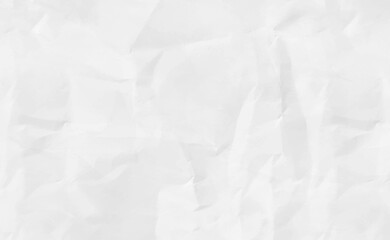 Crumpled paper texture background. White wrinkled sheet. JPG image