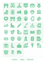 Safety Ultimate Vector Package with 45 256x256 Bold Line Grid Fitted Icons