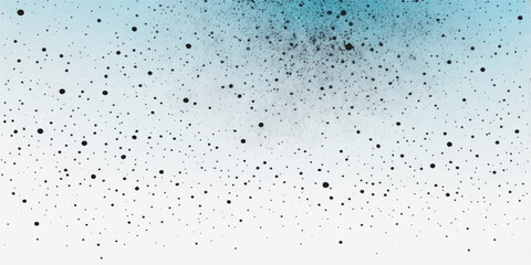 Blue abstract pattern of water droplets and raindrops on wet glass window surface