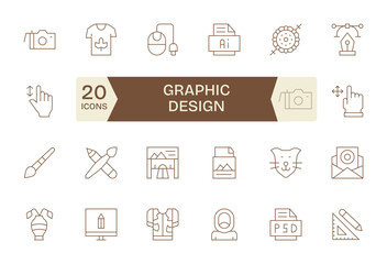 24 Thin Line Pixel Optimized Retina Ready Vector Icons from Graphic Design Suite