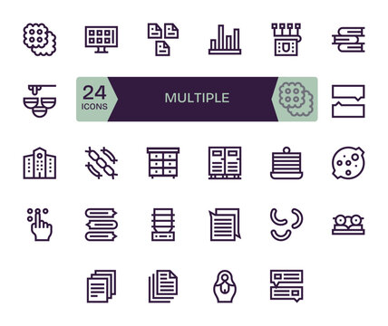24 Bold Line PIXEL Perfect Designs for Multiple 128x128 Vector Icons