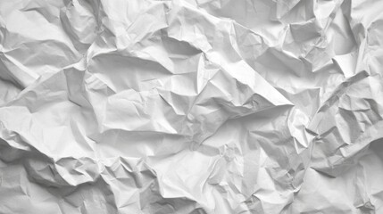 Obraz premium A close-up view of crumpled white paper, showcasing its textured surface and intricate folds, creating a visually interesting backdrop.