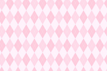 ピンク色アーガイルチェック背景パターン	

