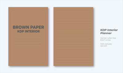 MobileBrown lined paper KDP interior