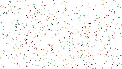 Colorful confetti explosion on a white background, celebration and event background, party feel