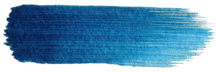 A vibrant blue brushstroke showcasing textured, layered paint.