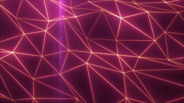 Abstract background with glowing triangular grid lines