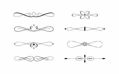 Elegant decorative flourishes and dividers enhance classic design projects with timeless sophistication and artistic flair