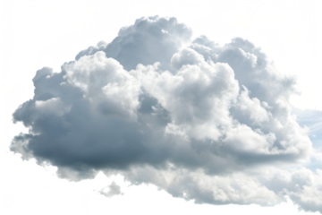 Fluffy white cloud isolated on transparent background